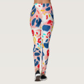 Leggings Impression léopard : aquarelle peinte à la main. (Dos)