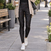 Leggings Impression léopard au charbon foncé