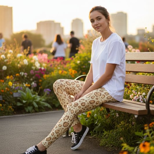 Leggings Impression Léopard Brun - Impression Animale de Gu