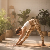 Leggings Impression Léopard Brun - Impression Animale de Gu