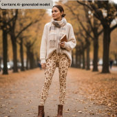 Leggings Impression Léopard Brun - Impression Animale de Gu