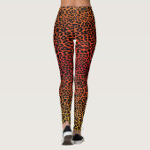 Leggings Impression léopard coucher de soleil (Dos)