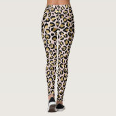 Leggings Impression léopard doré sur rose poudré (Dos)