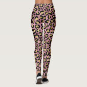 Leggings Impression léopard rose et or (Dos)