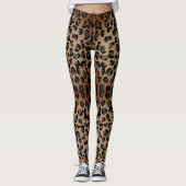 Leggings Impression Leopard Safari des années 90 (Devant)