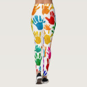 Leggings Impression manuelle colorée (Dos)
