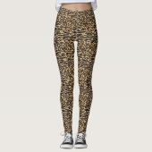 Leggings Impression mixte léopard et rayures de tigre (Devant)