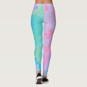 Leggings Impression mosaïque multicolore amusante (Dos)