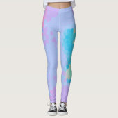 Leggings Impression mosaïque multicolore amusante (Devant)