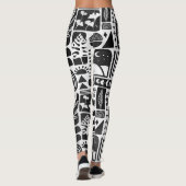 Leggings Impression noir et blanc (Dos)