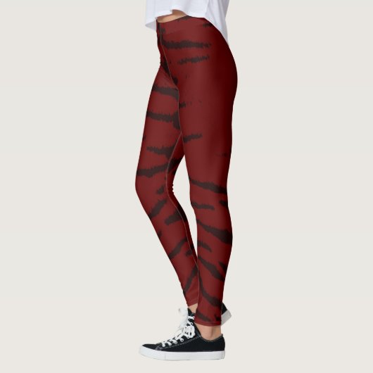 Leggings Impression numérique rouge Tiger (Gauche)