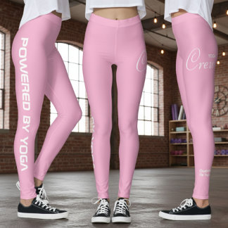 Leggings Impression personnalisée sur le crew yoga en rose