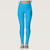 Leggings Impression personnalisée Yoga Crew Bleu Azur (Devant)