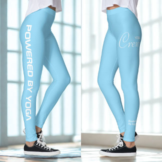 Leggings Impression personnalisée Yoga Crew Bleu pastel
