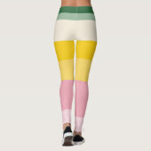 Leggings Impression Rétro | Bloc de Couleur (Dos)