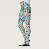 Leggings Impression Rétro | Blocs de Couleur (Gauche)