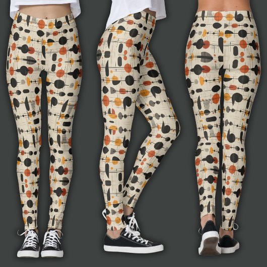 Leggings Impression Rétro | Ère Atomique