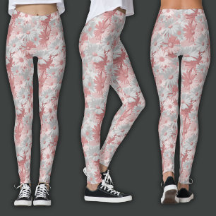 Leggings Impression Rétro   Floral Aquarelle