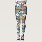 Leggings Impression Rétro | Floral Pastel (Devant)