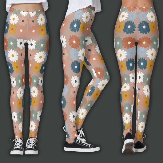 Leggings Impression Rétro | Floral Pastel