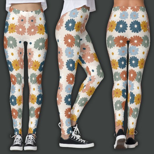 Leggings Impression Rétro | Floral Pastel