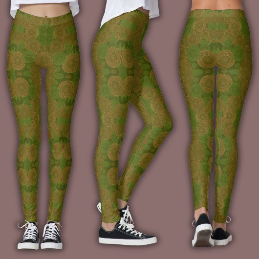 Leggings Impression Rétro | Forêt Terreuse