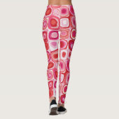 Leggings Impression Rétro | Mod-Cercle Rose (Dos)