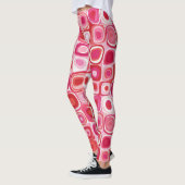 Leggings Impression Rétro | Mod-Cercle Rose (Gauche)