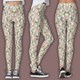Leggings Impression Rétro Nid d'abeille