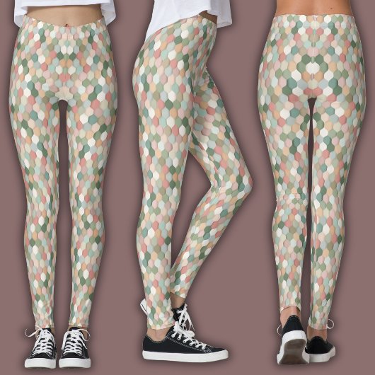 Leggings Impression Rétro | Nid d'abeille