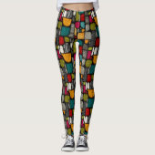 Leggings Impression Rétro | Vitrail (Devant)