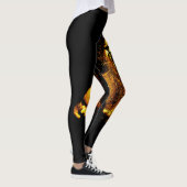 Leggings Impression Rotation Lion Or (Droite)
