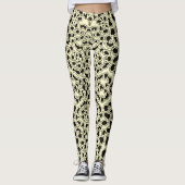 Leggings Impression Safari Léopard De Neige Crème (Devant)