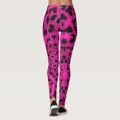 Leggings Impression Safari Léopard Rose Hot (Dos)