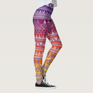 Leggings Impression Tribale colorée