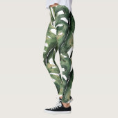 Leggings Impression tropicale en aquarelle (Gauche)