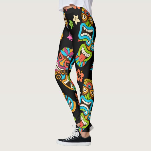 Leggings Impression tropicale hawaïenne (Gauche)