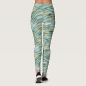 Leggings Impression turquoise Gold Zebra (Dos)