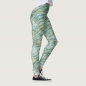 Leggings Impression turquoise Gold Zebra (Droite)
