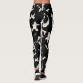 Leggings Impression vache noir et blanc (Dos)