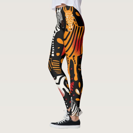 Leggings Impression Zebra africaine (Gauche)