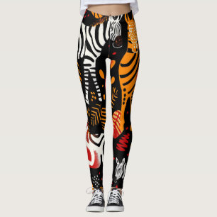 Leggings Impression Zebra africaine