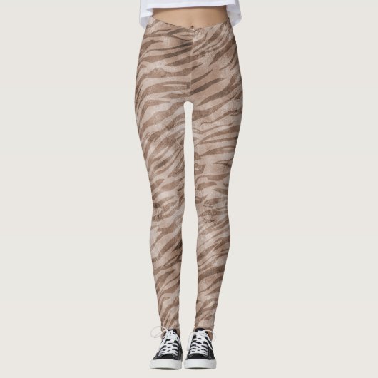 Leggings Impression Zebra Brown (Devant)