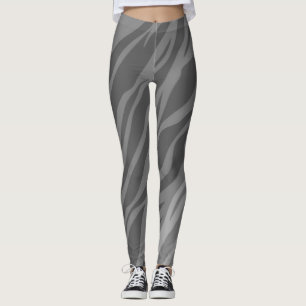Leggings Impression Zèbre noir et blanc