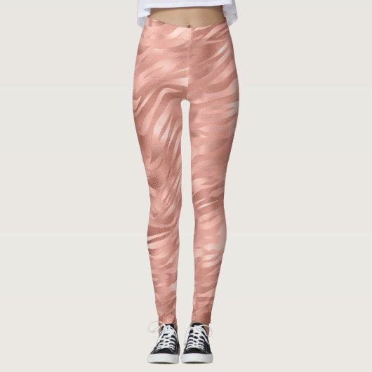 Leggings Impression Zèbre rose chic (Devant)