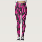 Leggings Impression zèbre rose et noir (Devant)