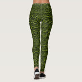 Leggings Impression Zèbre verte et noire (Dos)