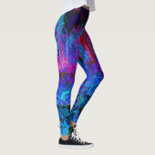 Leggings Impressionistic Dark Blue and Red Garden Landscape (Droite)