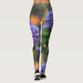 Leggings Impressionniste Hydrangée violette (Dos)