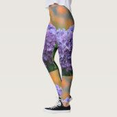 Leggings Impressionniste Hydrangée violette (Gauche)